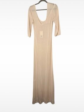 Aya Muse Quiet Luxury Knit Maxi Dress - Cream - NWT